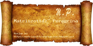 Matriszottó Peregrina névjegykártya